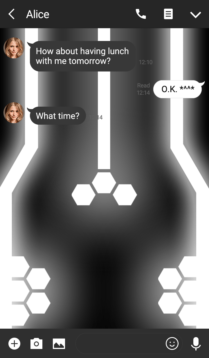 Glowing Fragment Chrome LINE Theme store screenshot by Yusatsu Nao