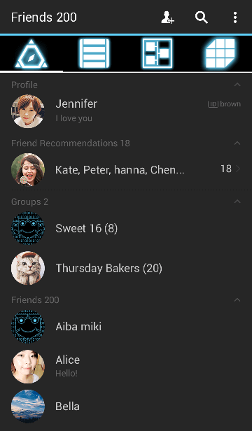 Glowing Fragment LINE Theme store screenshot by Yusatsu Nao