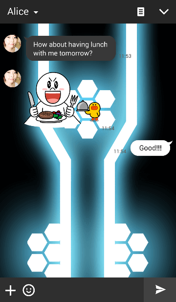 Glowing Fragment LINE Theme store screenshot by Yusatsu Nao